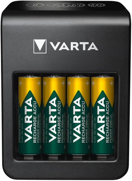 Laturi VARTA LCD Plug Charger plus 4xAA 2100mAh