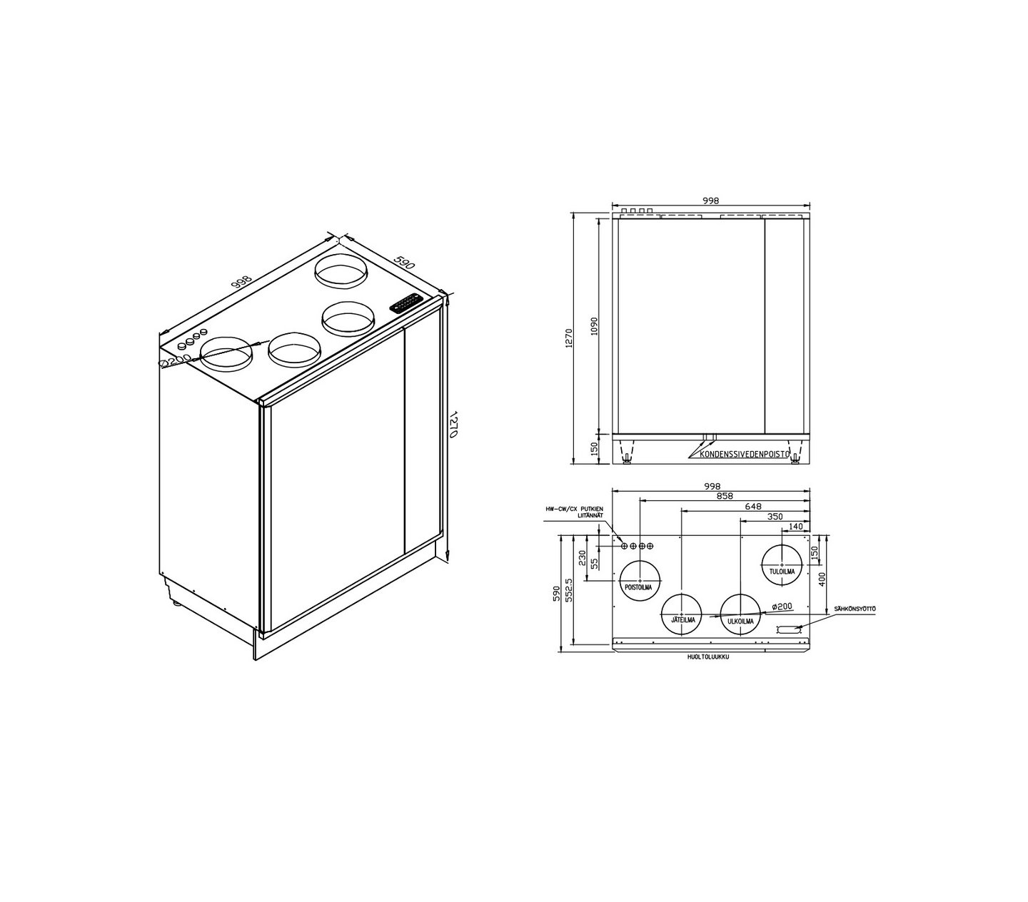 Ilmanvaihtokone Enervent Pelican Z Eair E