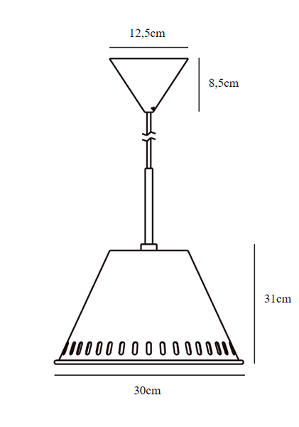 Riippuvalaisin Nordlux Pine E27 musta