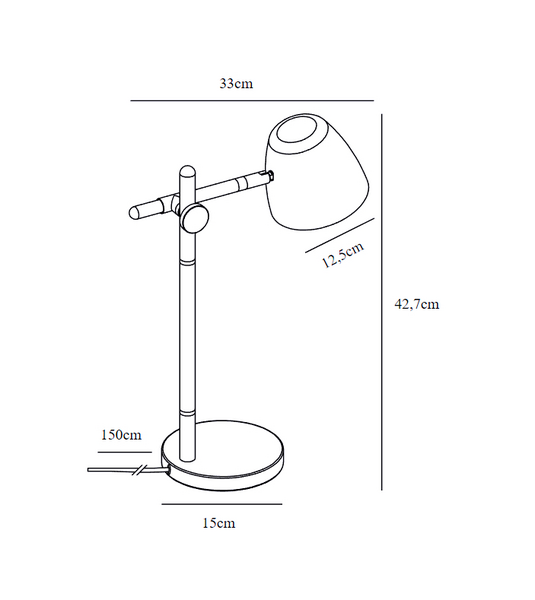 Pöytävalaisin Nordlux Theo Gu10 musta