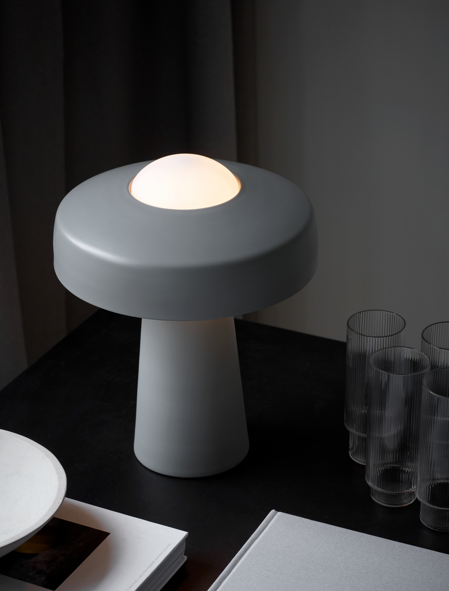 Pöytävalaisin Nordlux Time E27 harmaa