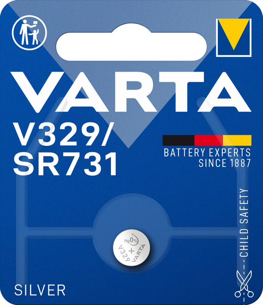 Nappiparisto VARTA V329 hopeaoksidiparisto