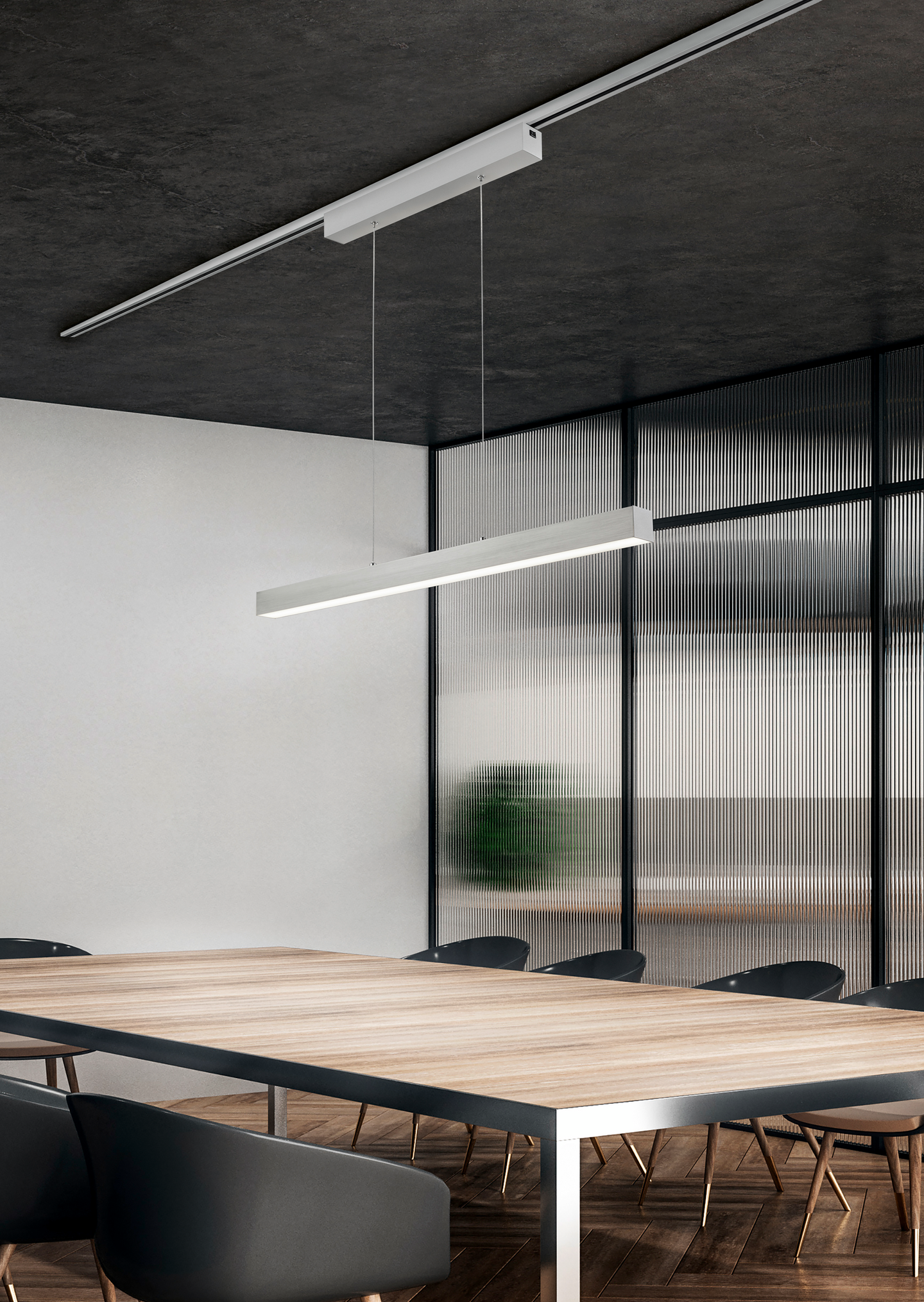 Riippuvalaisin TRIO Duoline Paros led 3400lm harjattu teräs