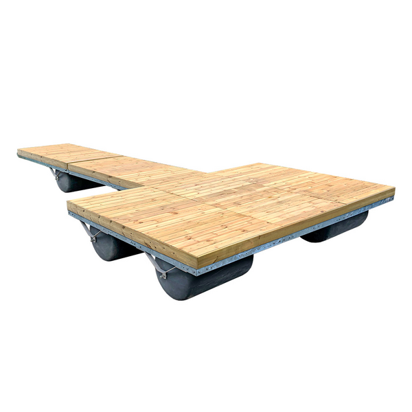 Teräs-äijä, teräsrunkoinen koottava laituri pyörivillä ROLLERI-rullaponttoneilla