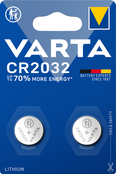 Nappiparisto VARTA CR 2032 Litium 2kpl