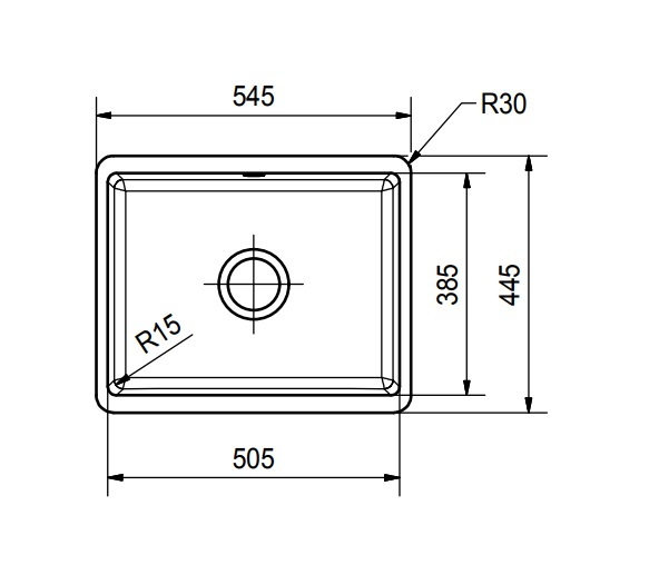 Alta asennettava allas Franke Kubus KBK 110-50 magnolia