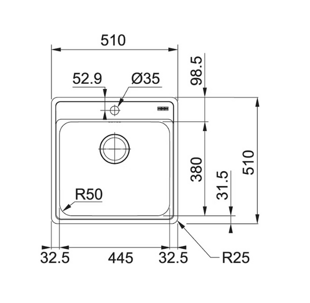Keittiöallas Franke Bell BCX 610-45TL