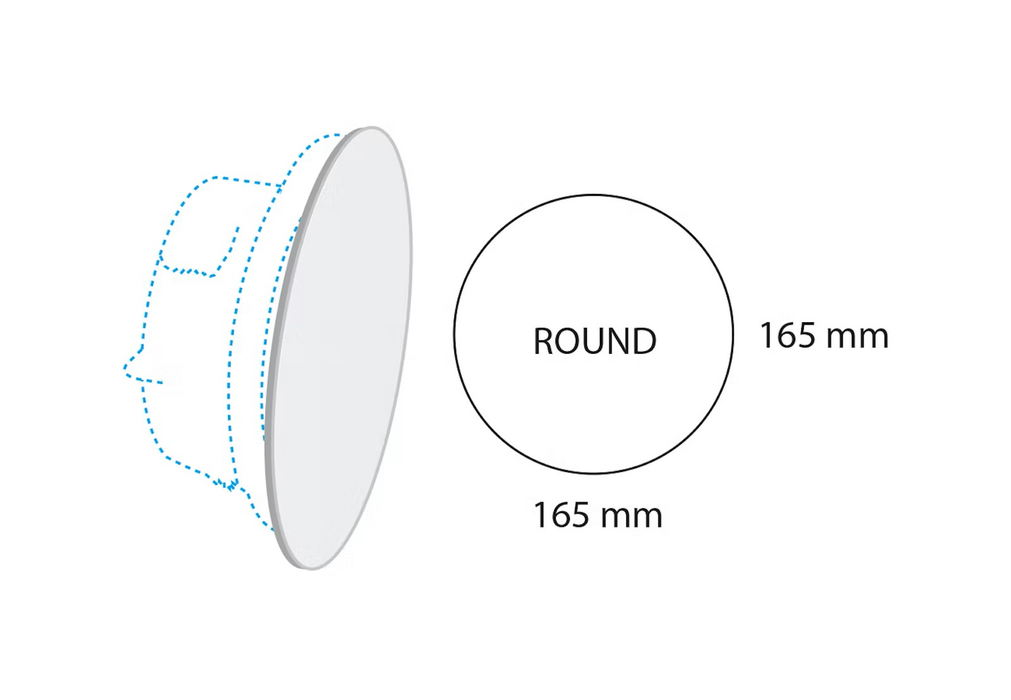 Etulevy Lindab pyöreä AIRYFP-125-ROUND