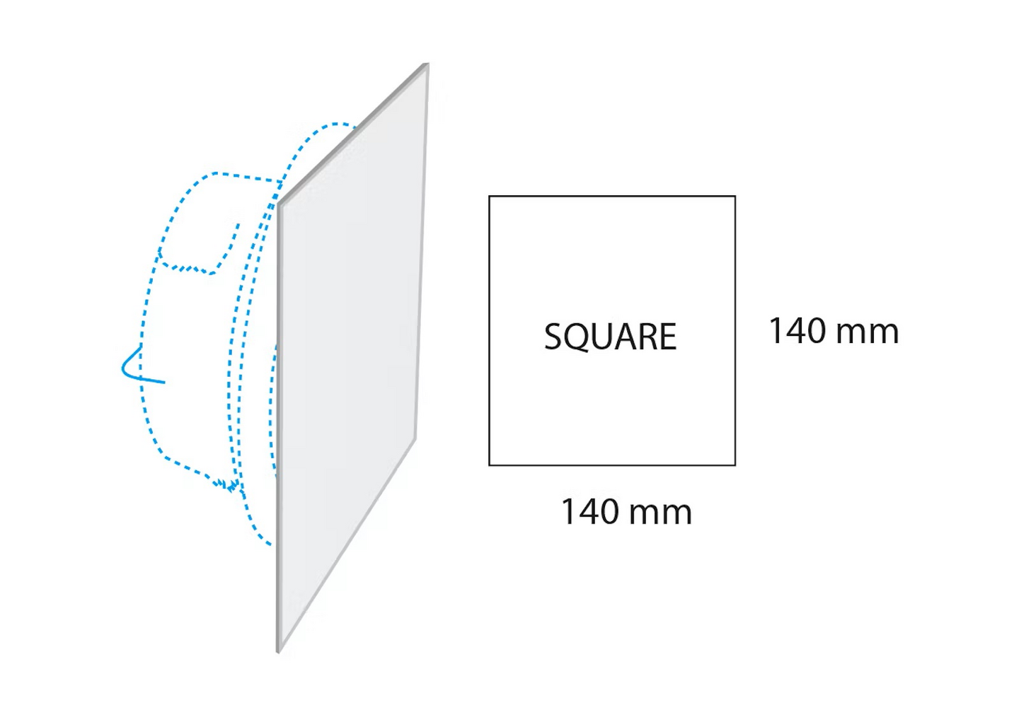 Etulevy Lindab neliö AIRYFP-100-SQUARE