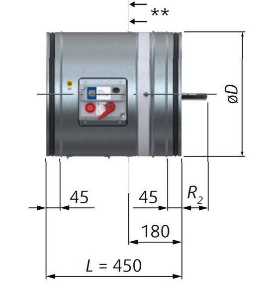 Palopelti Lindab FDR-3G 500 EI60/90/120 S
