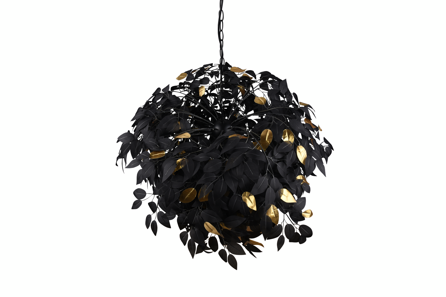 Riippuvalaisin TRIO Leavy 4xE14 70cm mattamusta