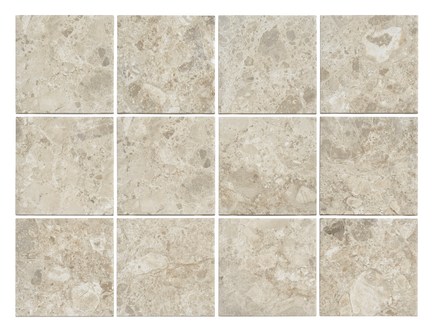 Lattialaatta Caràcter 10x10 Mix beige 0,96m²