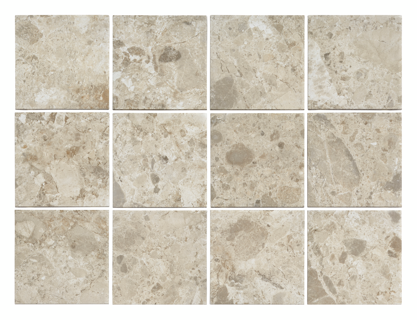 Lattialaatta Caràcter 10x10 Mix beige 0,96m²