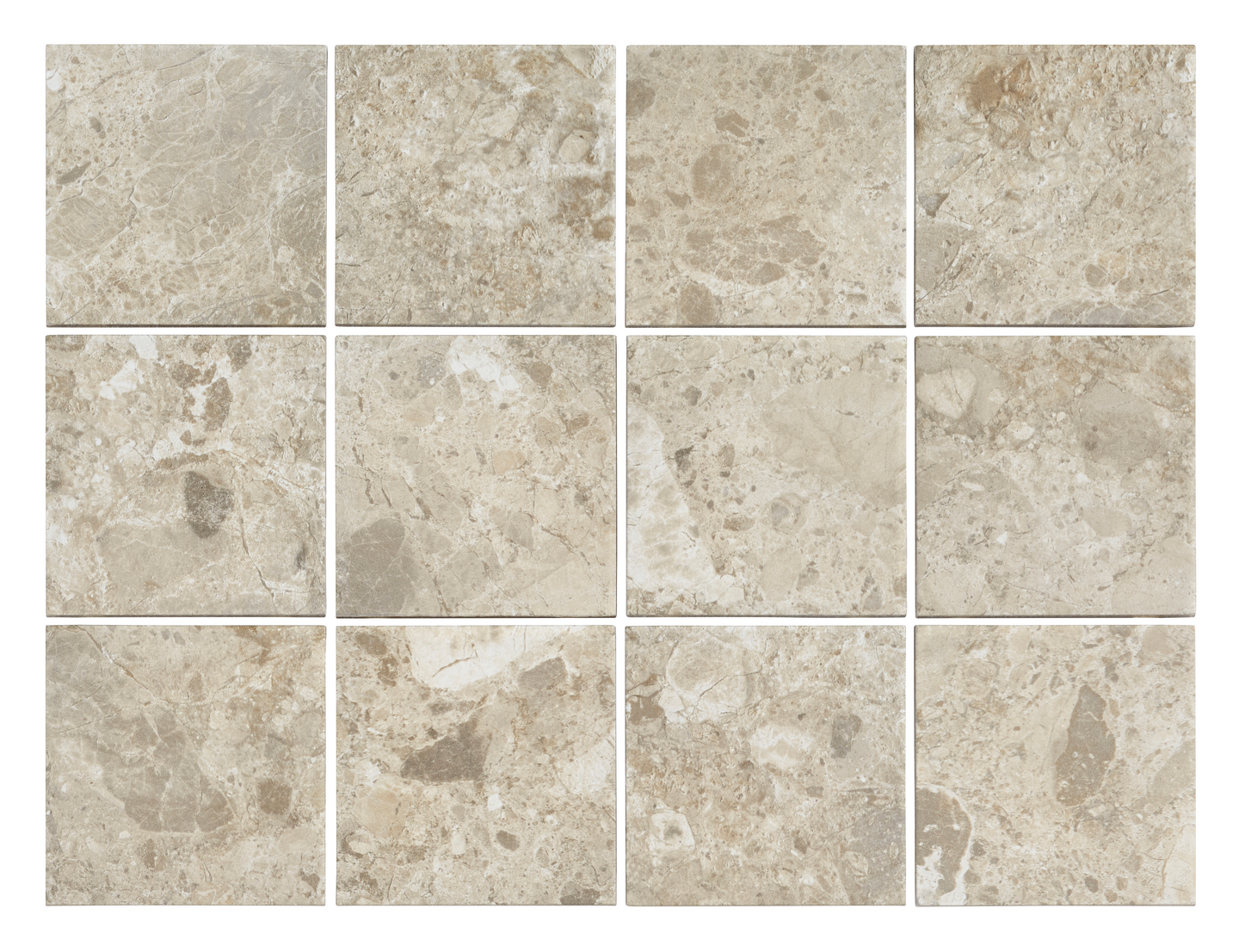 Lattialaatta Caràcter 10x10 Mix beige 0,96m²