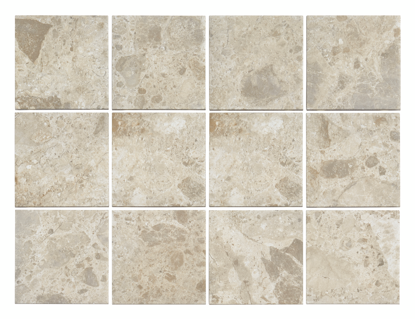 Lattialaatta Caràcter 10x10 Mix beige 0,96m²