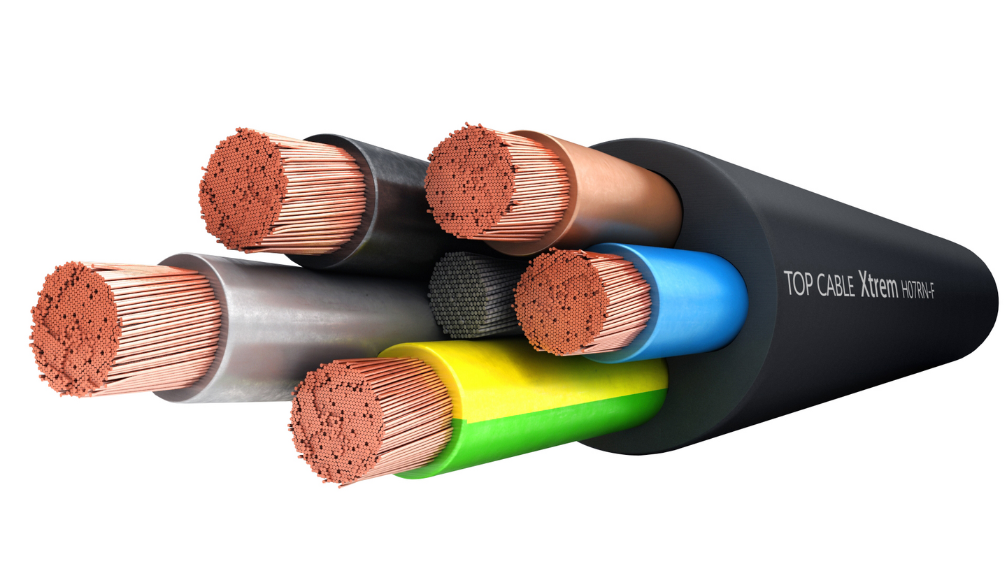 Kumikaapeli Xtrem H07RN-F 5x2,5 S R50 Eca