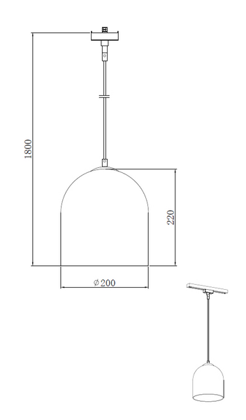 Riippuvalaisin TRIO Duoline Ontario E14 1-os valkoinen