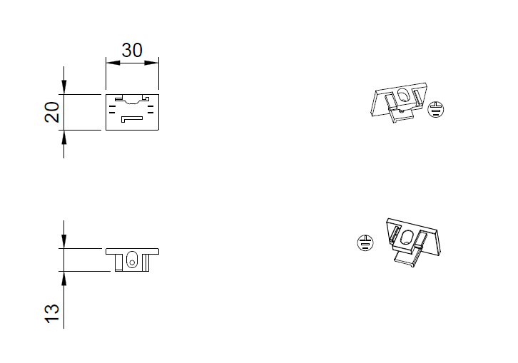 Päätypalasetti TRIO Duoline harmaa
