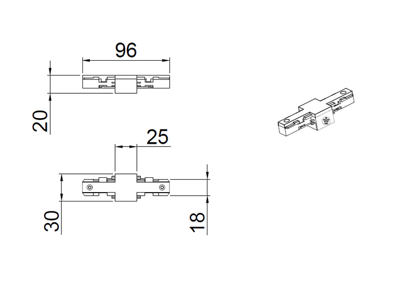 Eristysliitin TRIO Duoline harmaa