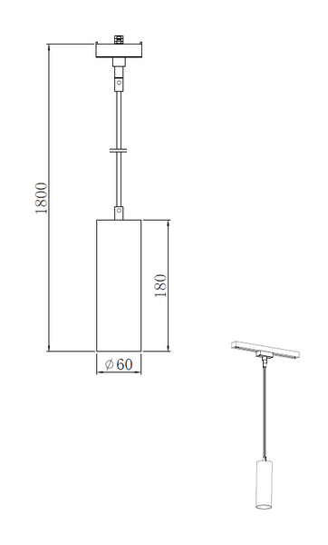Riippuvalaisin TRIO Duoline Marley GU10 1-os harjattu teräs