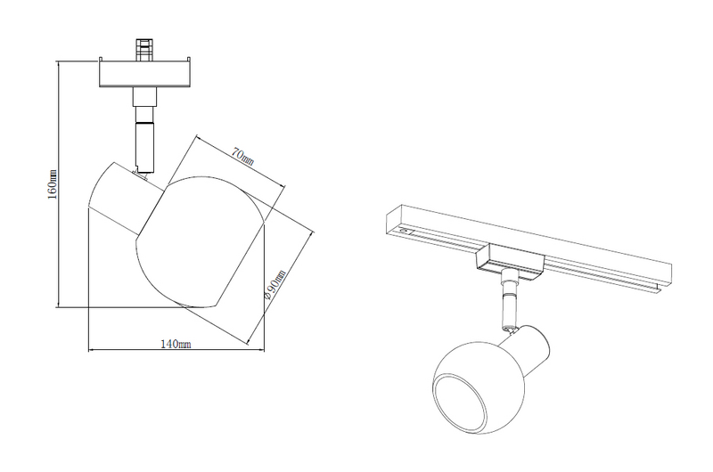 Spottivalaisin TRIO Duoline Antibes E14 1-os harjattu teräs