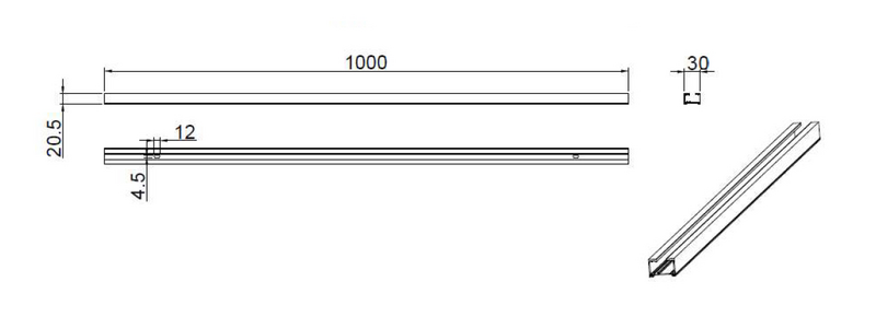 Kisko TRIO Duoline 100cm harmaa