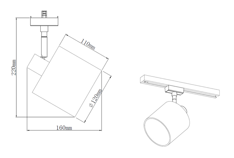 Spottivalaisin TRIO Duoline Tommy E14 1-os harmaa