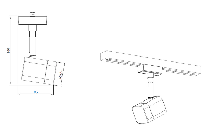 Spottivalaisin TRIO Duoline Roubaix led 330lm 1-os harjattu teräs