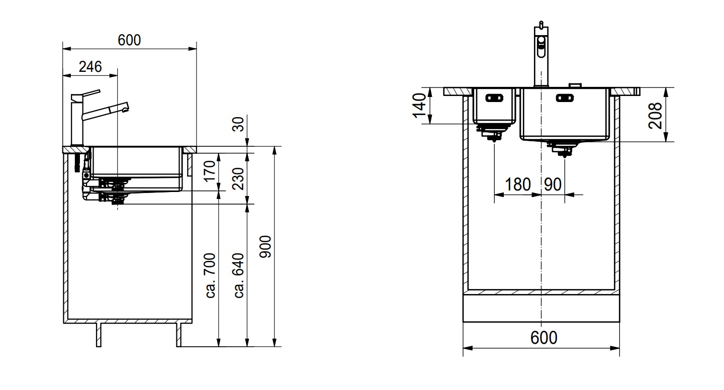 Keittiöallas Franke Box BXX 260/160-34-16