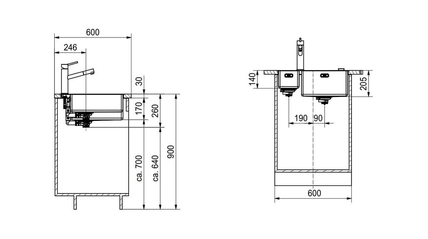 Keittiöallas Franke Box BXX 260-36-16 TL