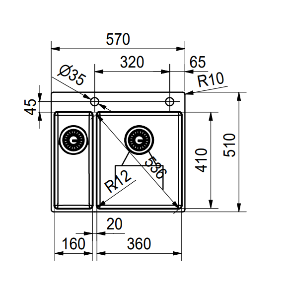 Keittiöallas Franke Box BXX 260-36-16 TL