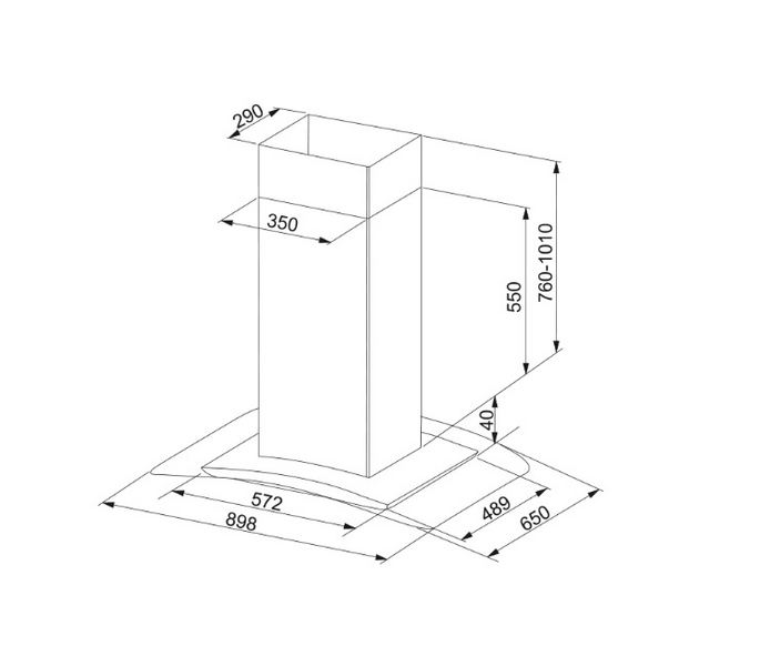 Liesikupu Franke Opal 772-14 B4 EC 90cm saarekemalli