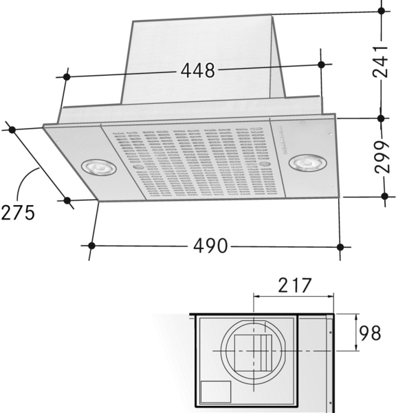 Liesikupu Franke sisustakupu F622-14 B4 EC hopea