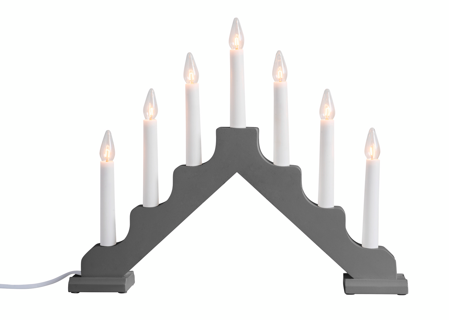 A-kynttelikkö Airam Aina 7-os. Harmaa