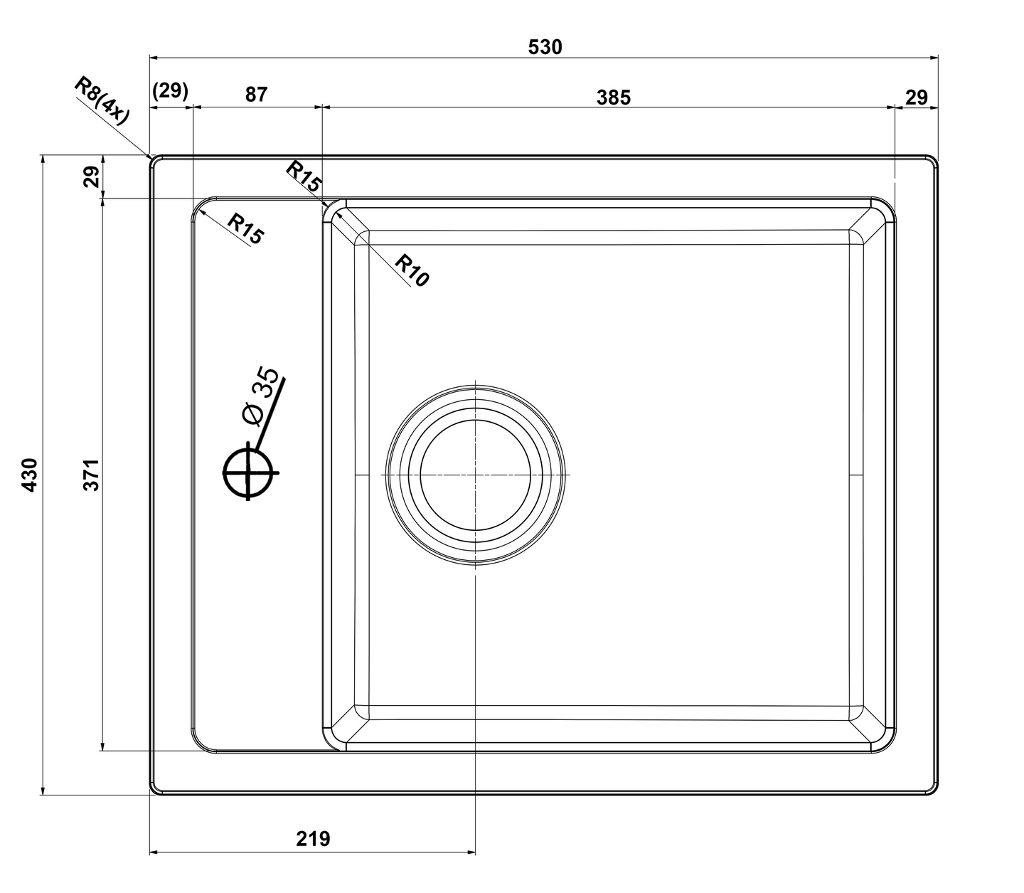 Upotettava allas Franke Sirius Sid 610-40 Carbon Black