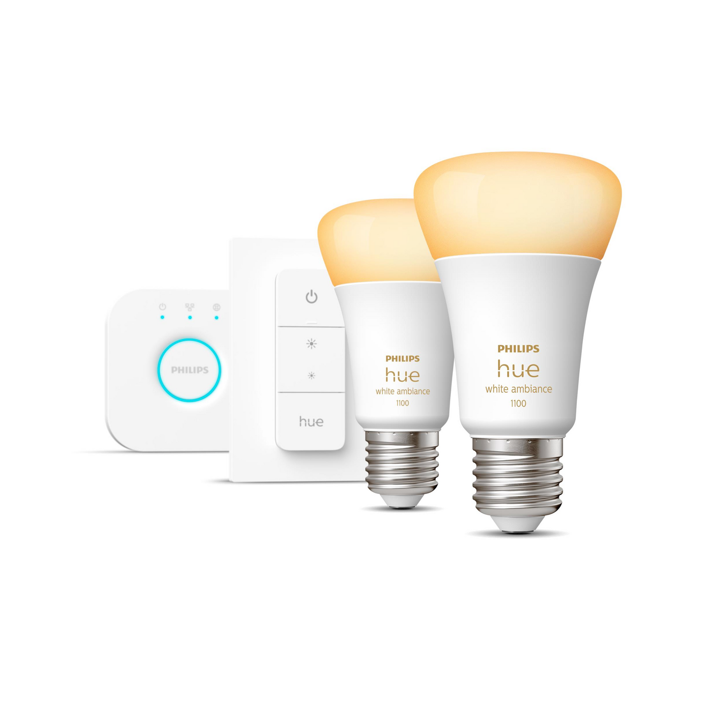 Aloituspakkaus Philips Hue White Ambiance 8W A60 E27 2kpl