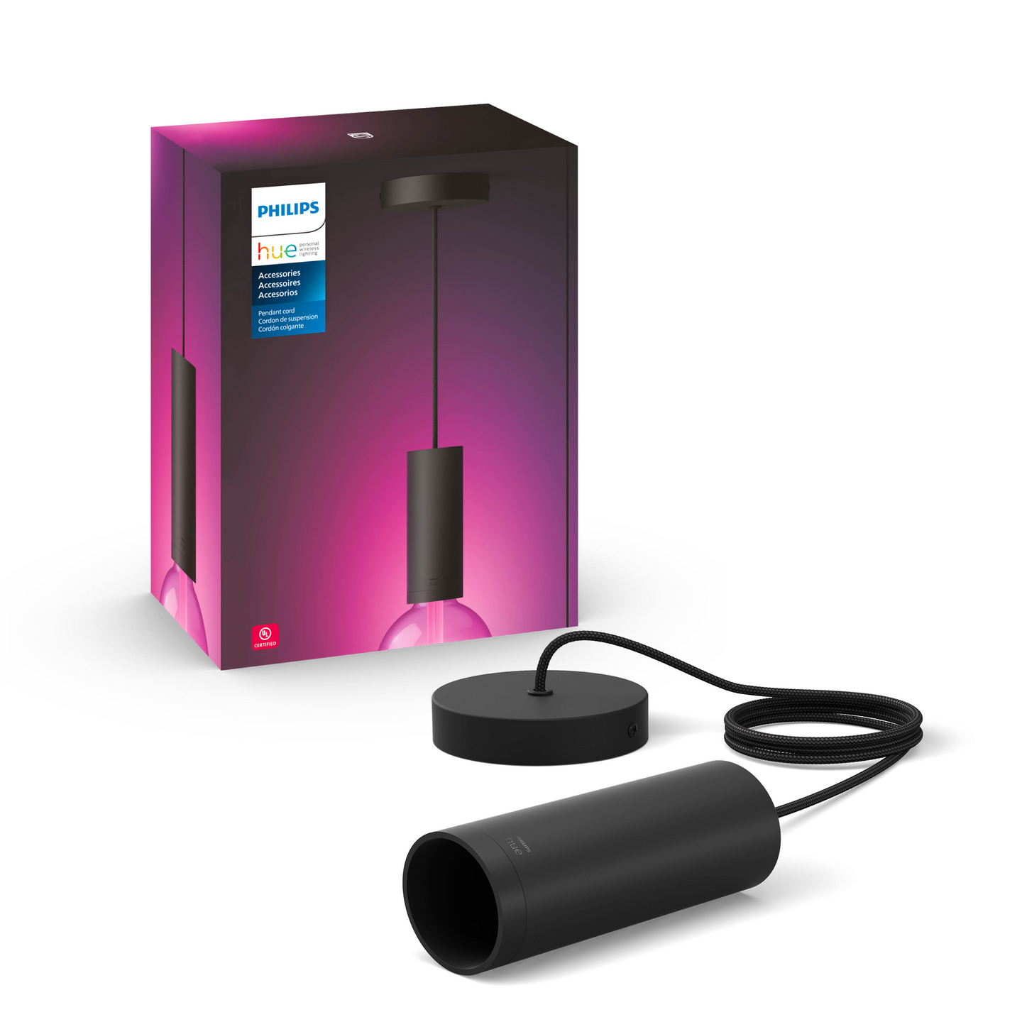 Valaisinripustusjohto Philips Hue LG E27 musta