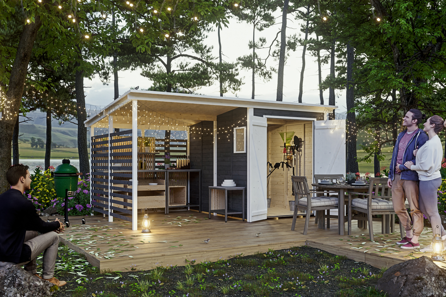 Varasto + katos Goodiy Luulaja 9,6m²