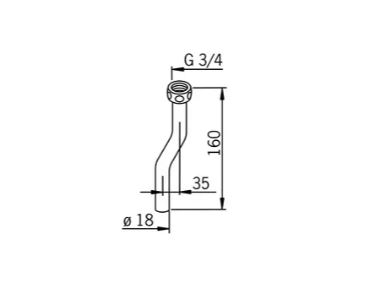 Urinaalin huuhteluputki Oras 561305