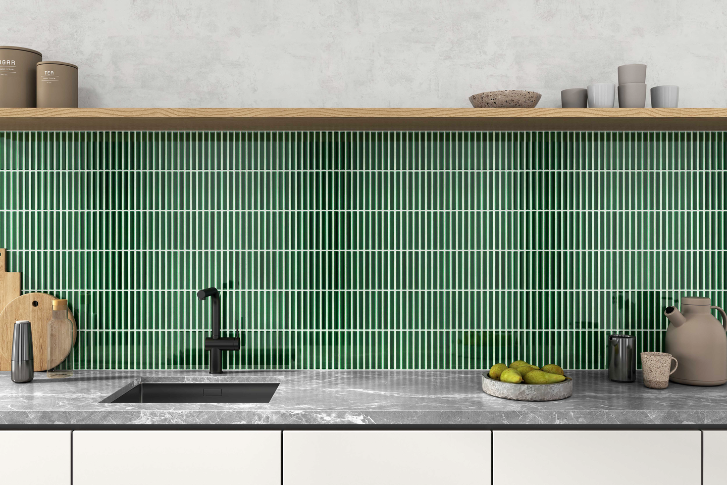 MOSAIK CELLO PIANO 2X14,5 29,6X29,9, GRÖN BL.