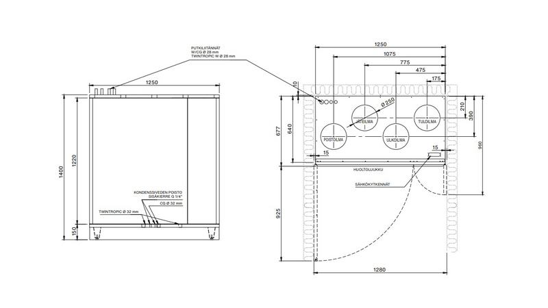 Ilmanvaihtolaite Enervent Pegasos Z eAir E
