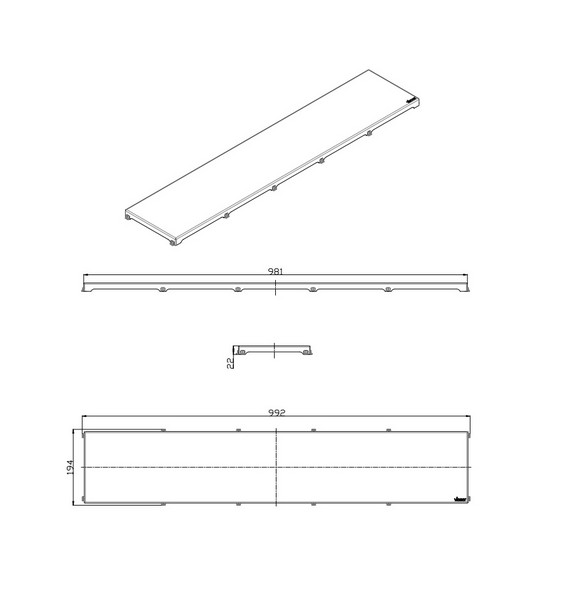 Lattiakaivon kansi Vieser Line Core musta