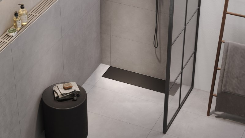 Lattiakaivon kansi Vieser Line Core musta