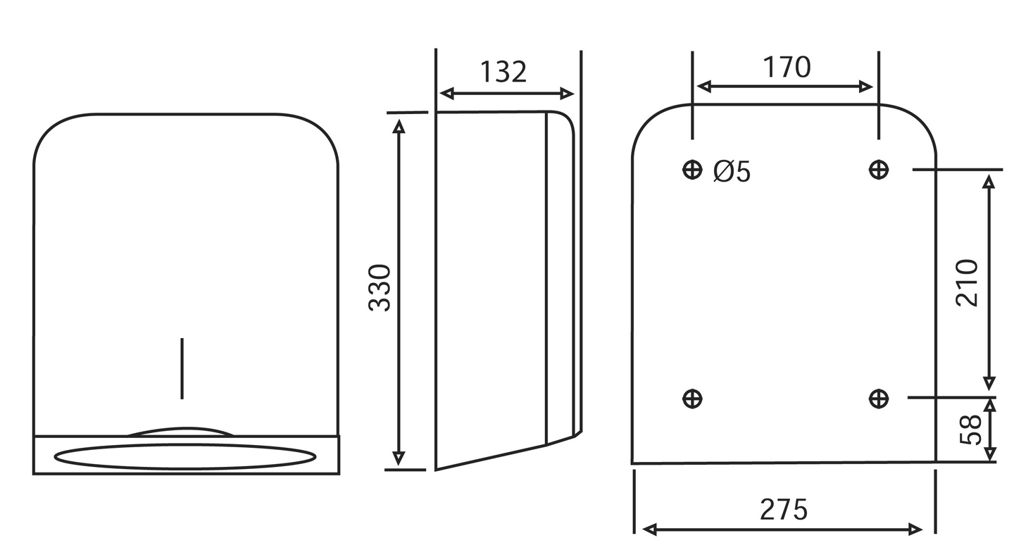 Käsipyyheannostelija Katrin valkoinen