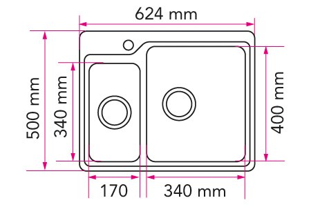 Allas Stala Neo N4017-63R monoreuna ruostumaton teräs