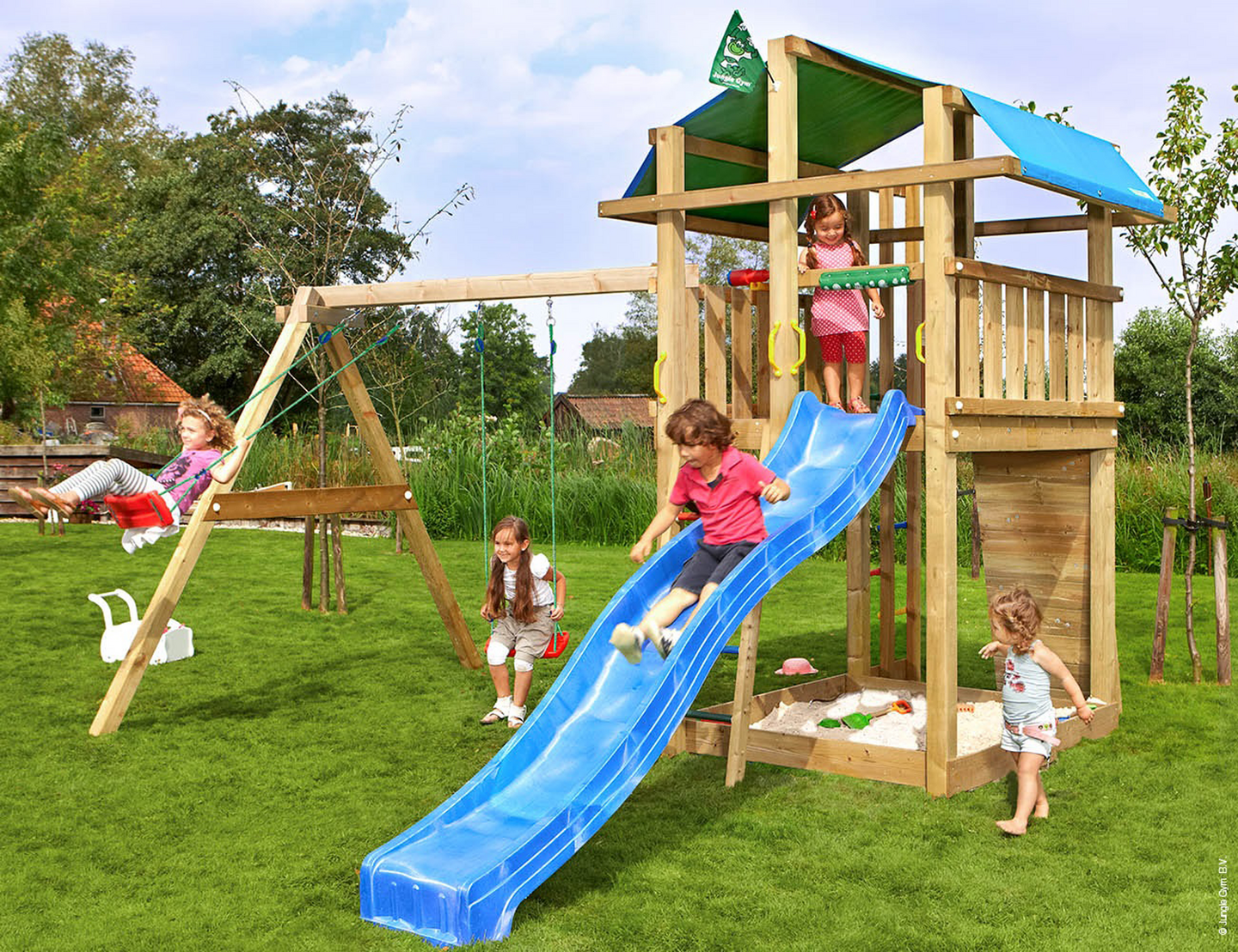 Jungle Gym Fort leikkitorni ja Swing Module X'tra