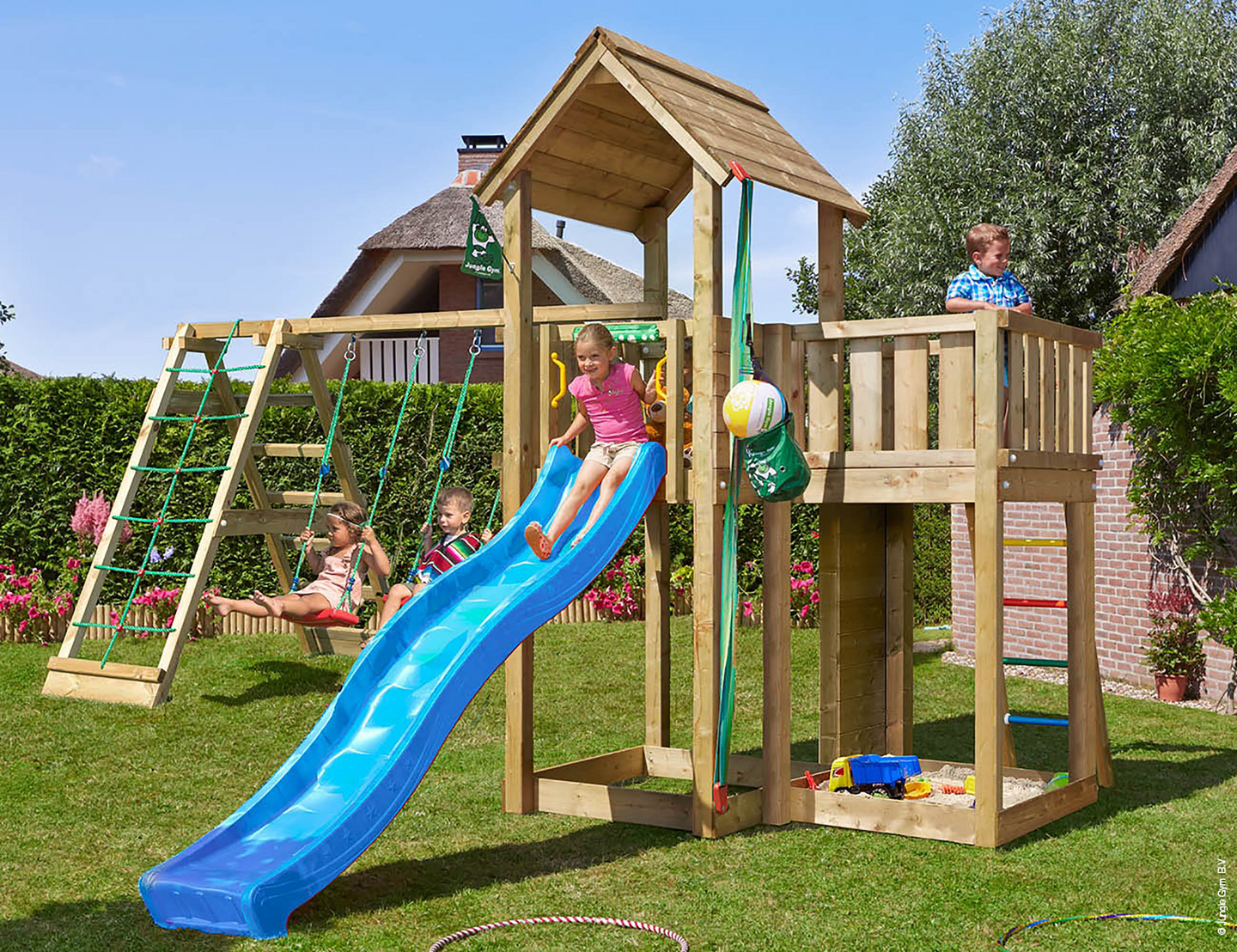 Jungle Gym Mansion leikkitorni ja Climb Module X'tra