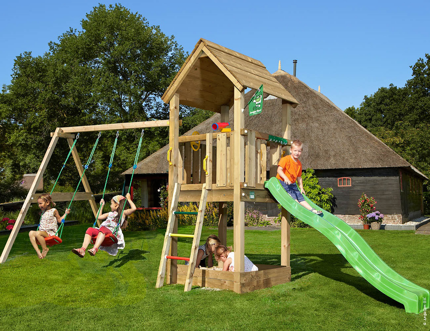 Jungle Gym Club leikkitorni ja Swing Module X'tra