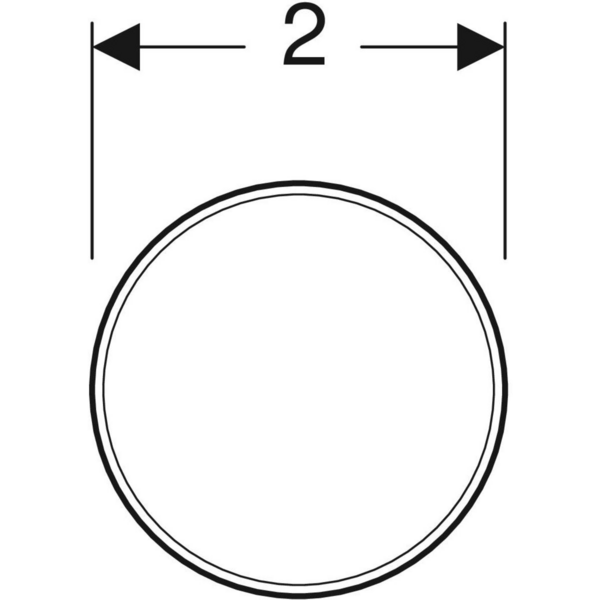 Vedin sylinteri IDO 2,5cm ruostumaton teräs