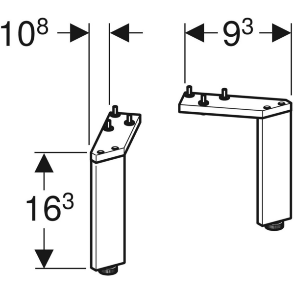 Jalkasarja IDO Sense Art 16,3cm 2kpl valkoinen